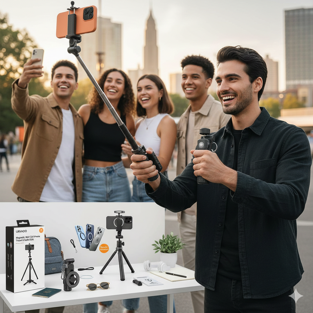 Palo selfie magnético 360º