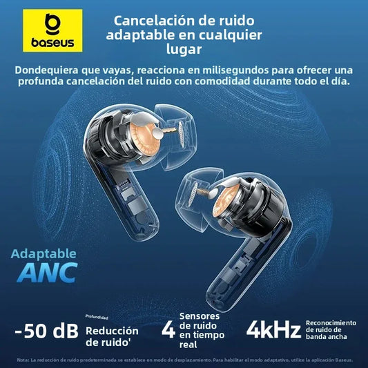 Auriculares inalámbricos con cancelación de ruido.