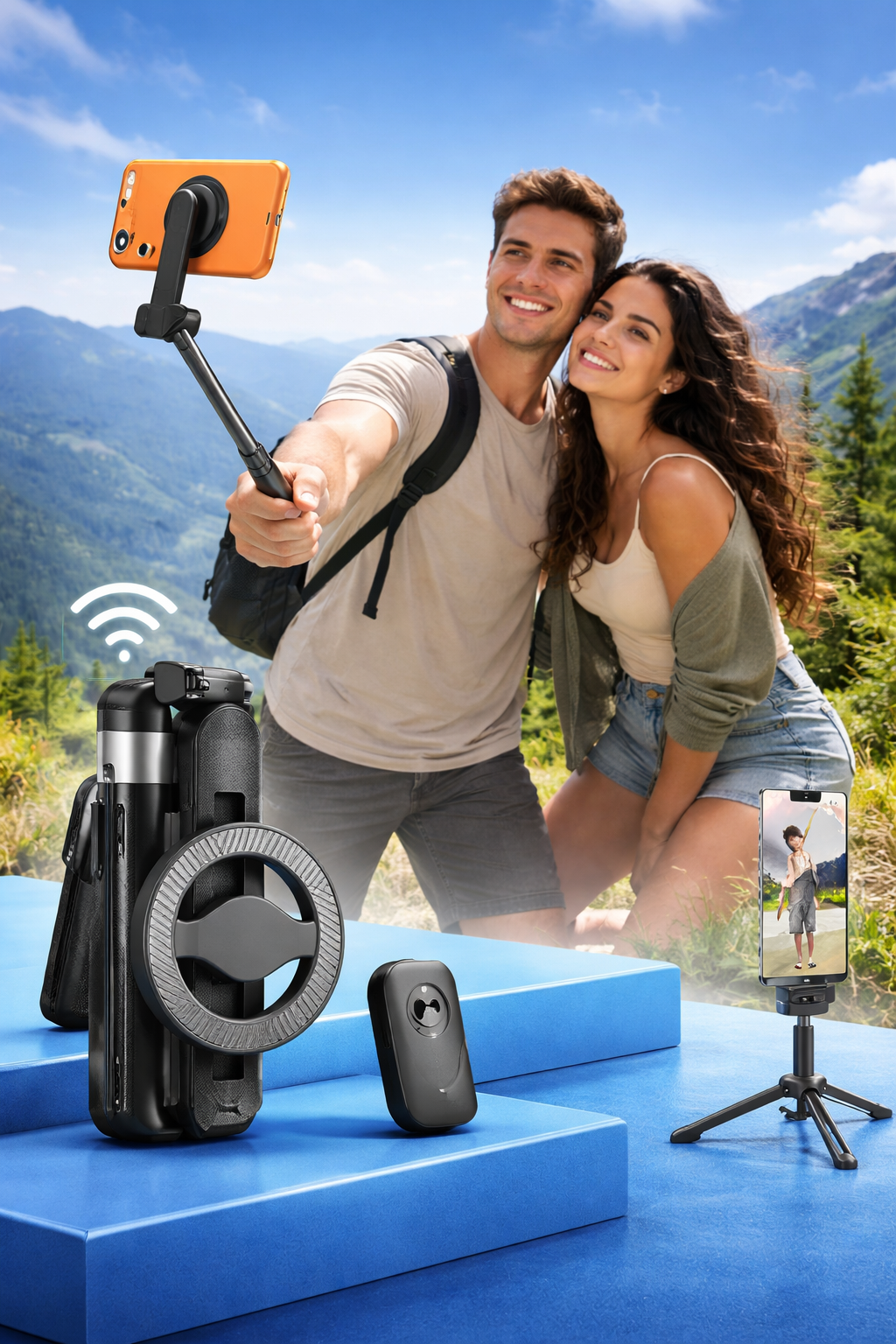 Palo selfie magnético 360º